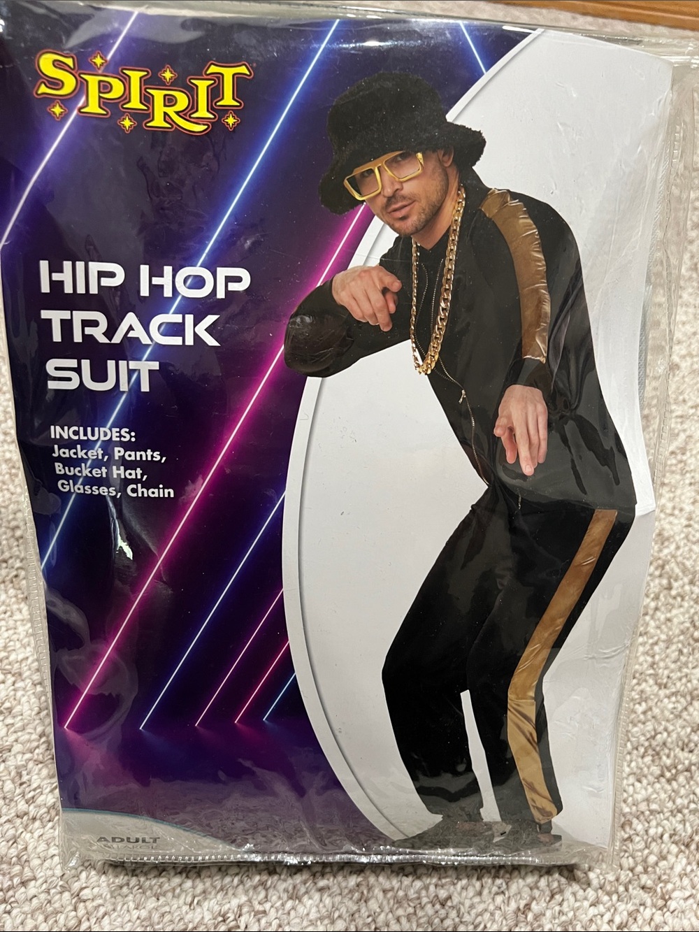 Spirit Halloween Men’s Hip Hop track suit costume / size L